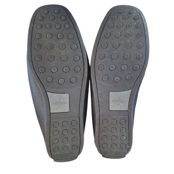 Section X Men's Darion Leather Bit Buckle Drivers size 9.5 Black Loafers Brazil - Picture 14 of 16